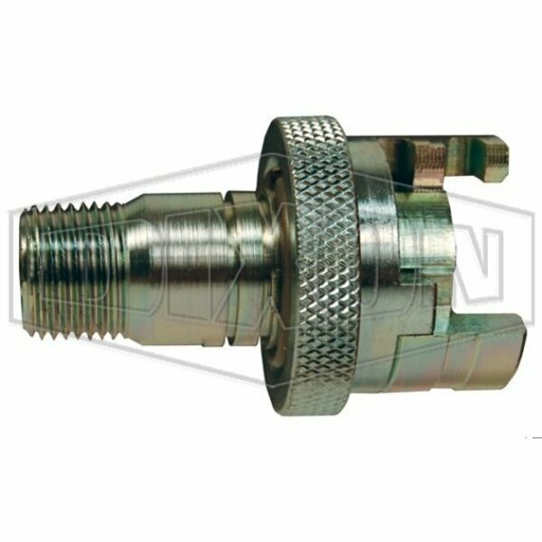 Dixon Dual-Lock P Series Thor Interchange Quick Disconnect Coupler with Knurled Flanged Sleeve, 3/8 in No 4PM3-FS